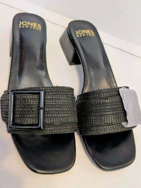 Jones New York 8.5-M Black Undera Block Heel Dress Sandals - BRAND NEW IN BOX